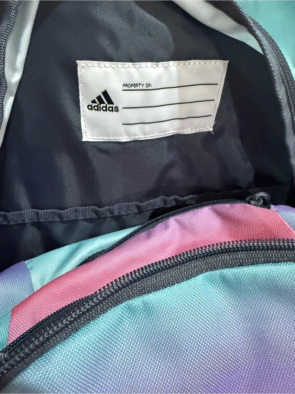 adidas Kids Pink, Purple & Blue Ombre Backpack